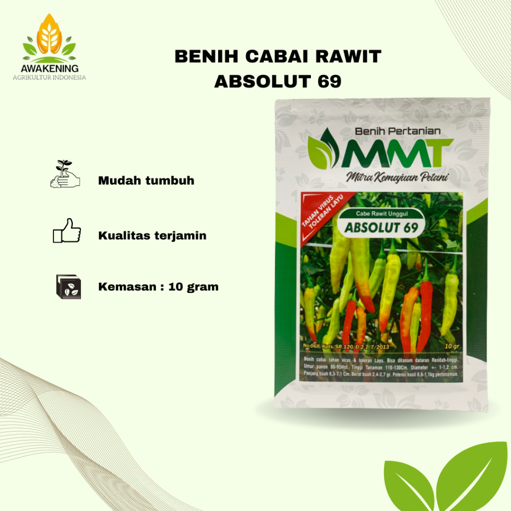 BENIH CABE RAWIT ABSOLUT 69 10GR MMT