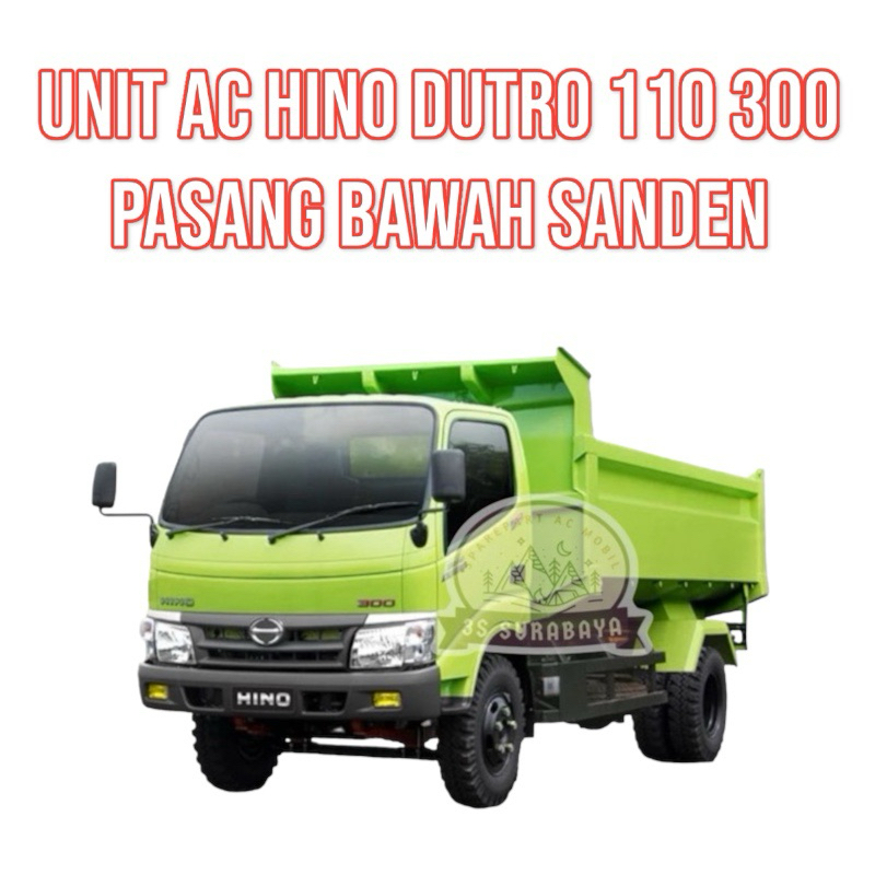 Unit Ac Hino Dutro 130 300 Kompresor Pasang Bawah 12 Volt  Lengkap Tinggal Pasang (Baru/New)