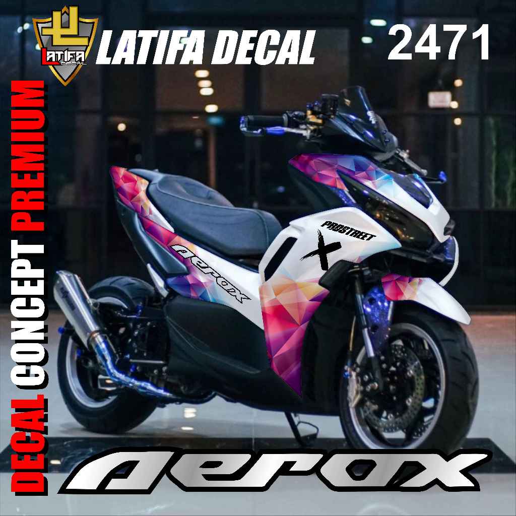 (COD) Decal Sticker Yamaha Aerox 155 New Connected Full body - Stiker Variasi Aerox New 2020 2021 20