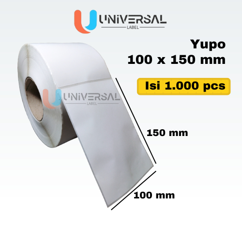 

Yupo 100 x 150 mm Core Besar 3 inch Label Sticker Barcode Resi Yupo Tahan Air Anti Sobek