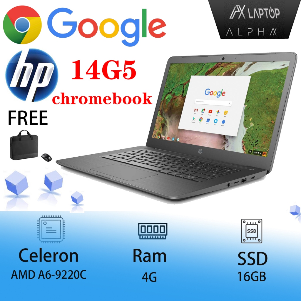 Laptop HP  Chromebook 11 G5/G6/G7 EE Celeron AMD14 inch | RAM 4GB SSD 16GB Super Slim, Ringan
