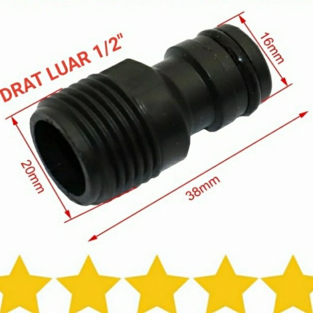 Tap Male Connector 1/2" To 16mm Hose Adapter Release Quick Connector