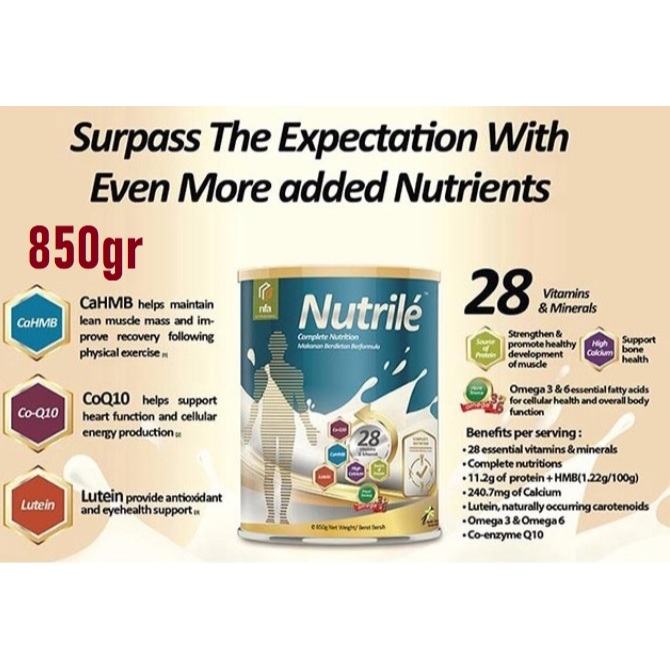 

Susu NFA Nutrile Complete Nutrisi 850gr