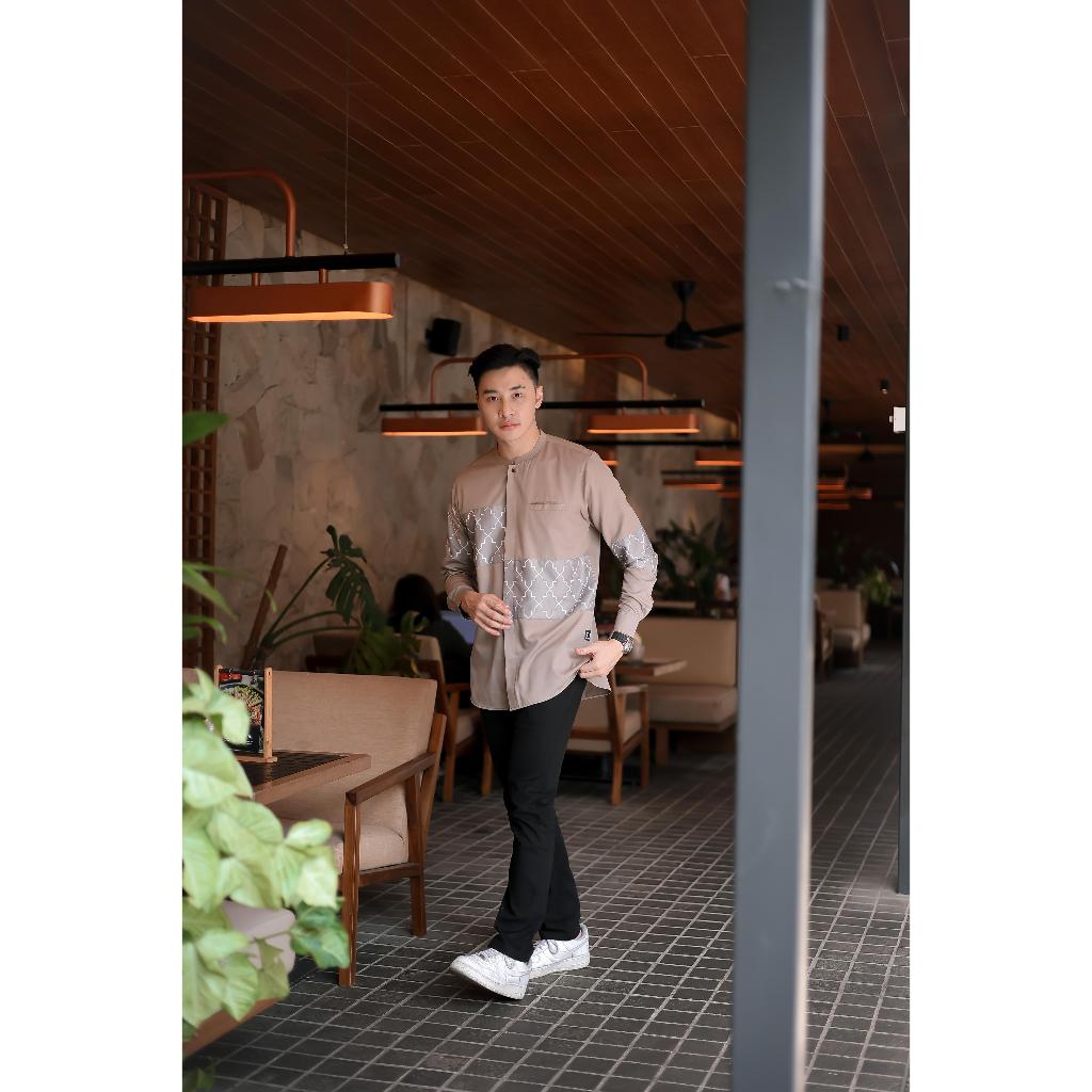 baju koko kurta pria lengan panjang motif batik trz