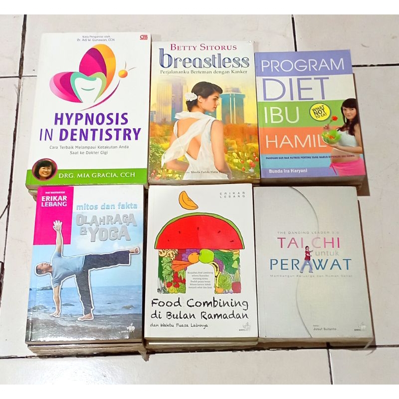 ( OBRAL ) BUKU KESEHATAN // OLAHRAGA // PROGRAM DIET IBU HAMIL // TAICHI UNTUK PERAWAT ///ERIKAR LEB