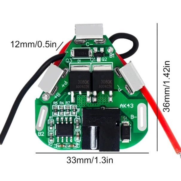 KODE G8K9 Modul BMS Seperpat Baterai 12V 21V BMS Modul Sparepart Baterai Jld Ryu Modern BMS 21V Lith