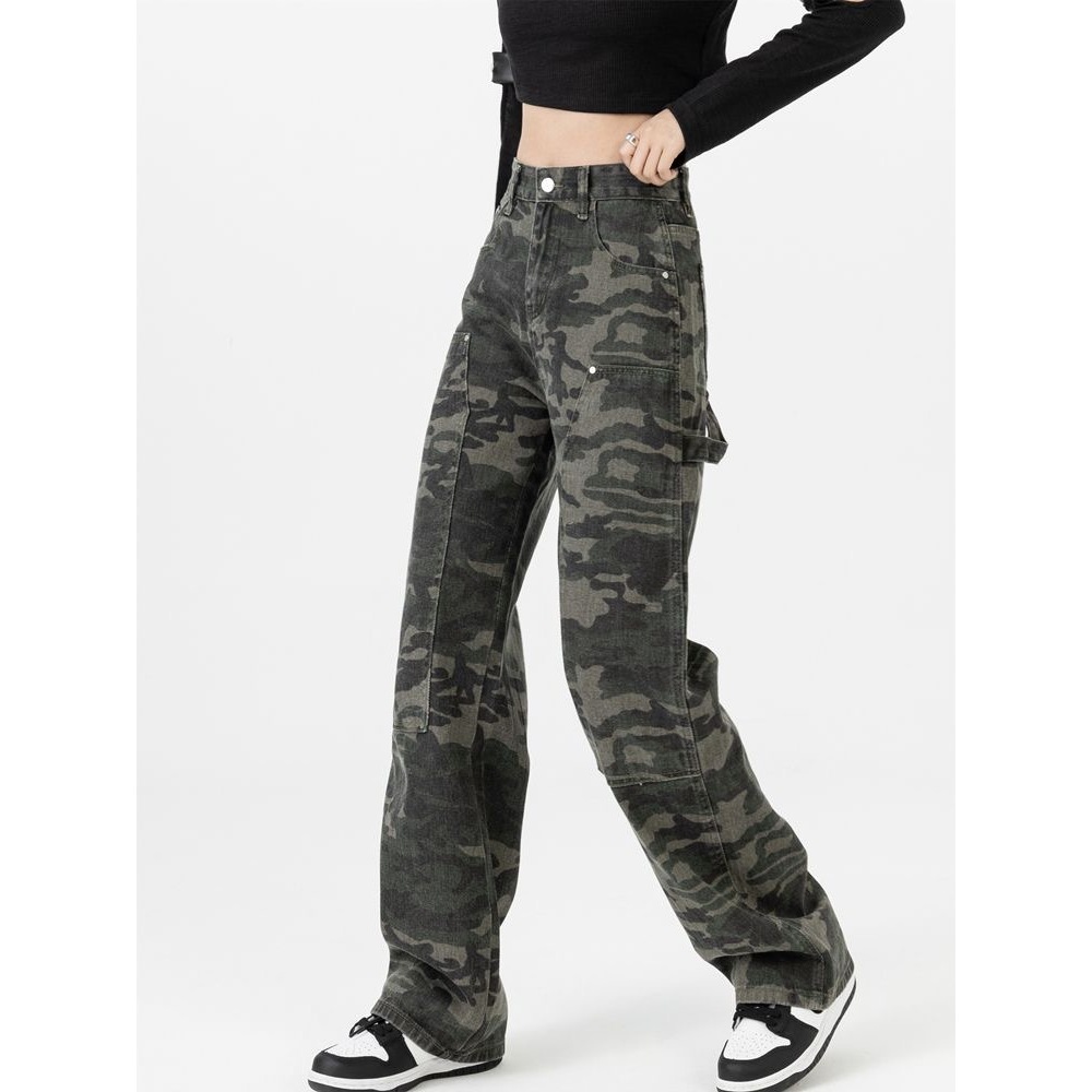 ighwaist celana pabrik jeans Celana kamuflase kulot celana jeans wanita trend celana jeans wanita ke