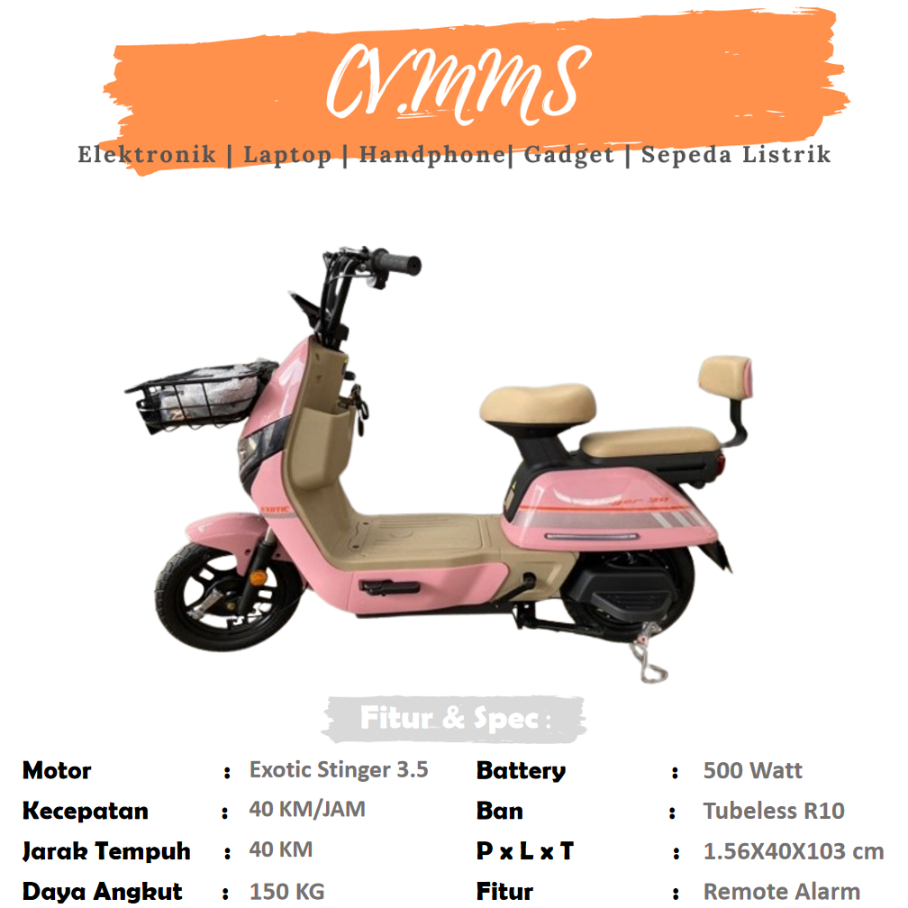 Sepeda Listrik EXOTIC STINGER 3.5 500 Watt