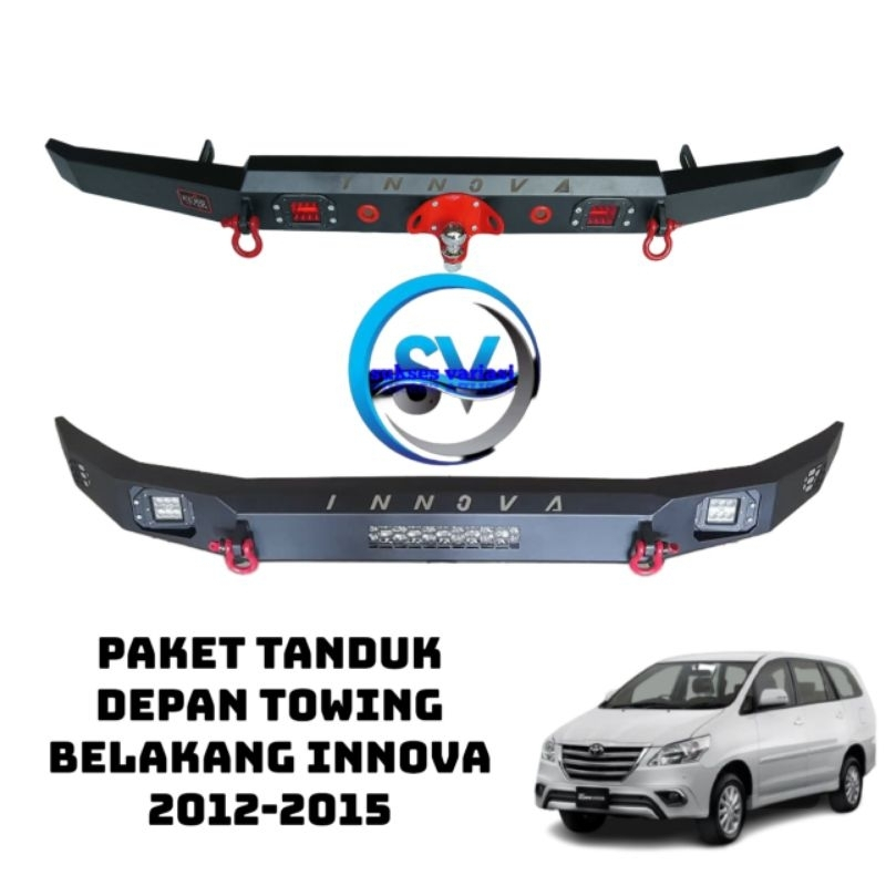 paket tanduk depan towing belakang innova 2012 - 2015 model costum embos
