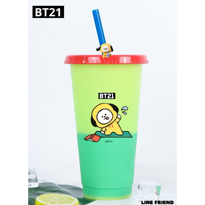 tumbler chimmy bt21 tumbler bts tumbler changing color tumbler sedotan bt21