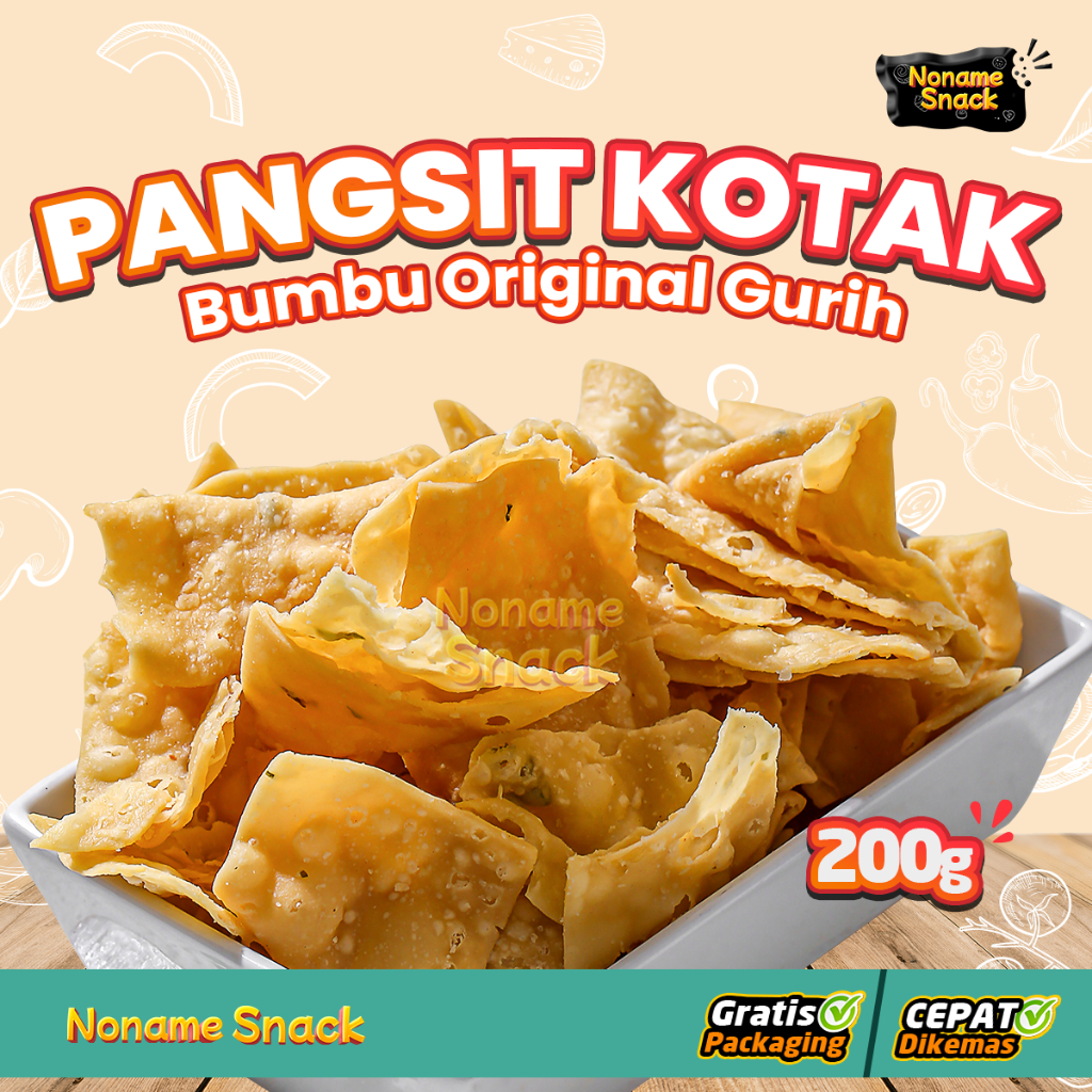 

NoName Snack - Keripik Pangsit Kotak Cemilan Grosir 200G