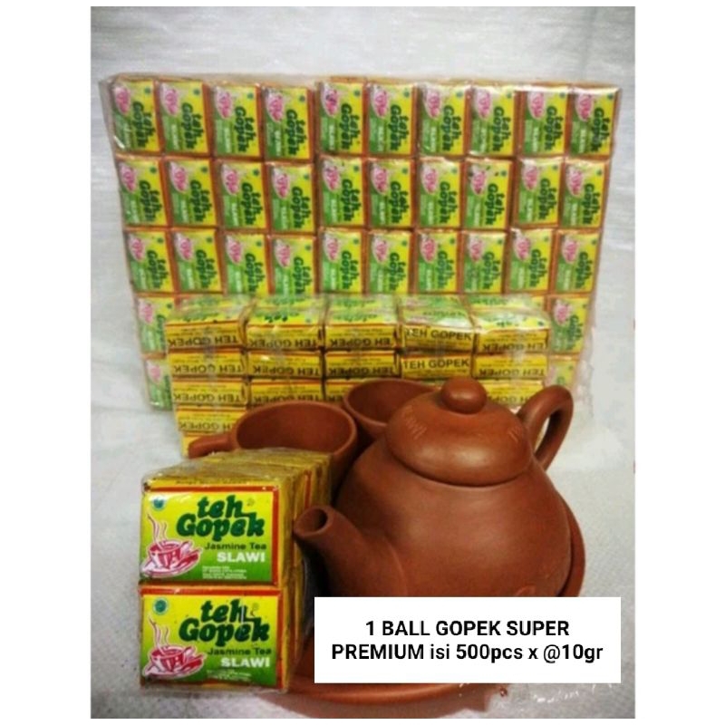 

TEH GOPEK SUPER PREMIUM Jasmine (1BALL: 10SLOP= 500pcs) Teh Gopek / Teh Melati / Teh Tubruk / Teh Kepyur / Teh Khas Tegal Slawi / Jasmine Tea / Teh Seduh Wangi / Teh Solo / Teh Seduh / Oleh Oleh Tegal Slawi / Teh Gopek Asli Slawi Tegal / Teh Tegal Slawi