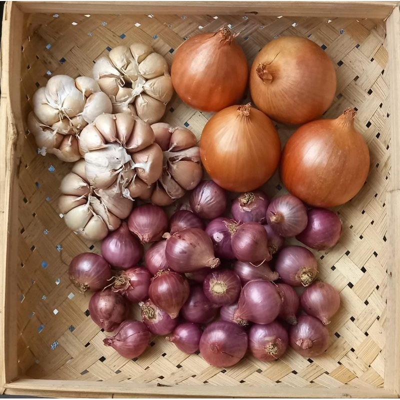 

Paket Bawang 3 in 1 ( Bawang Merah, Bawang Putih & Bawang bombay ) 1 Kg