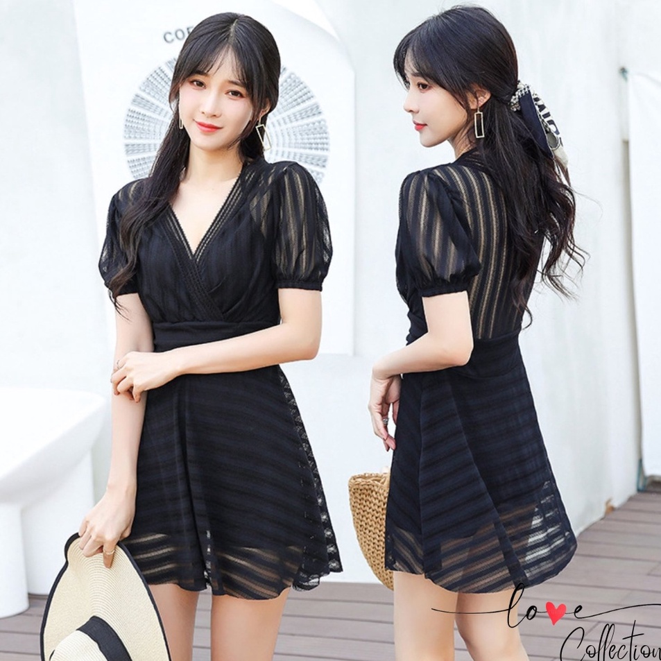 Garansi Terbaru  Baju Renang Perempuan Remaja Premium Korea Style Swimsuit One Piece Wanita Sexy LC3