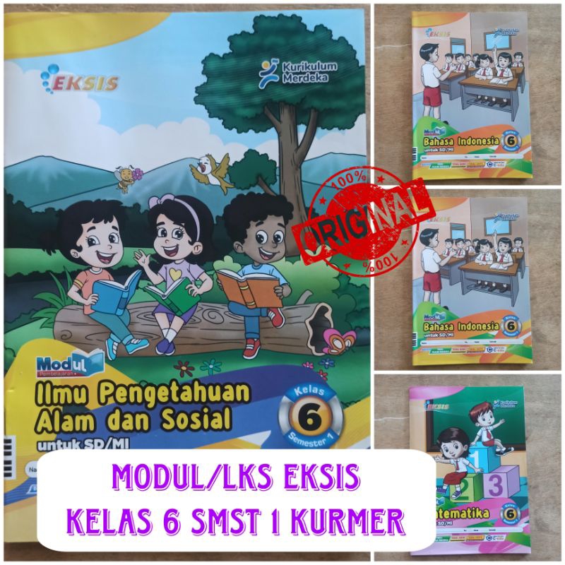 Buku modul / LKS merk EKSIS dari penerbit Citra pustaka untuk kelas 6 SD / MI semester 1  kurikulu M