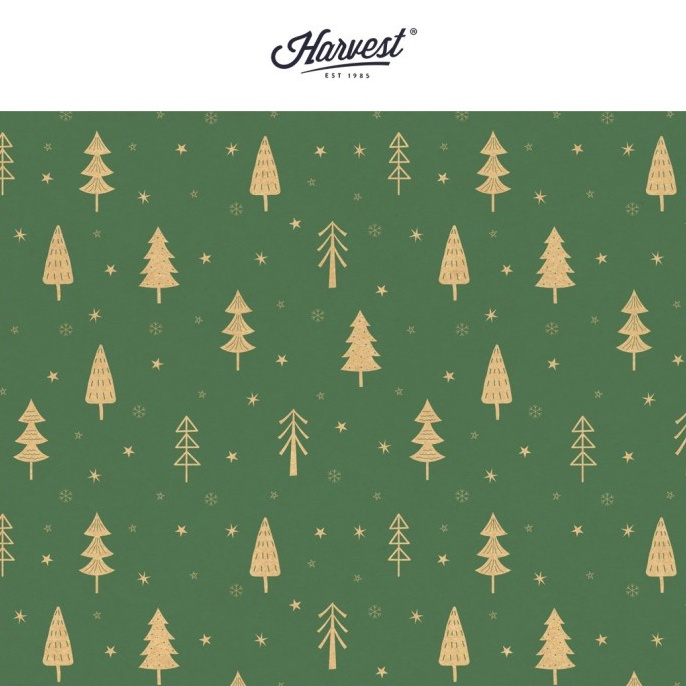 

MANTAP Kertas Kado Natal Harvest Wrapping Paper Xmas Shining Green Tree