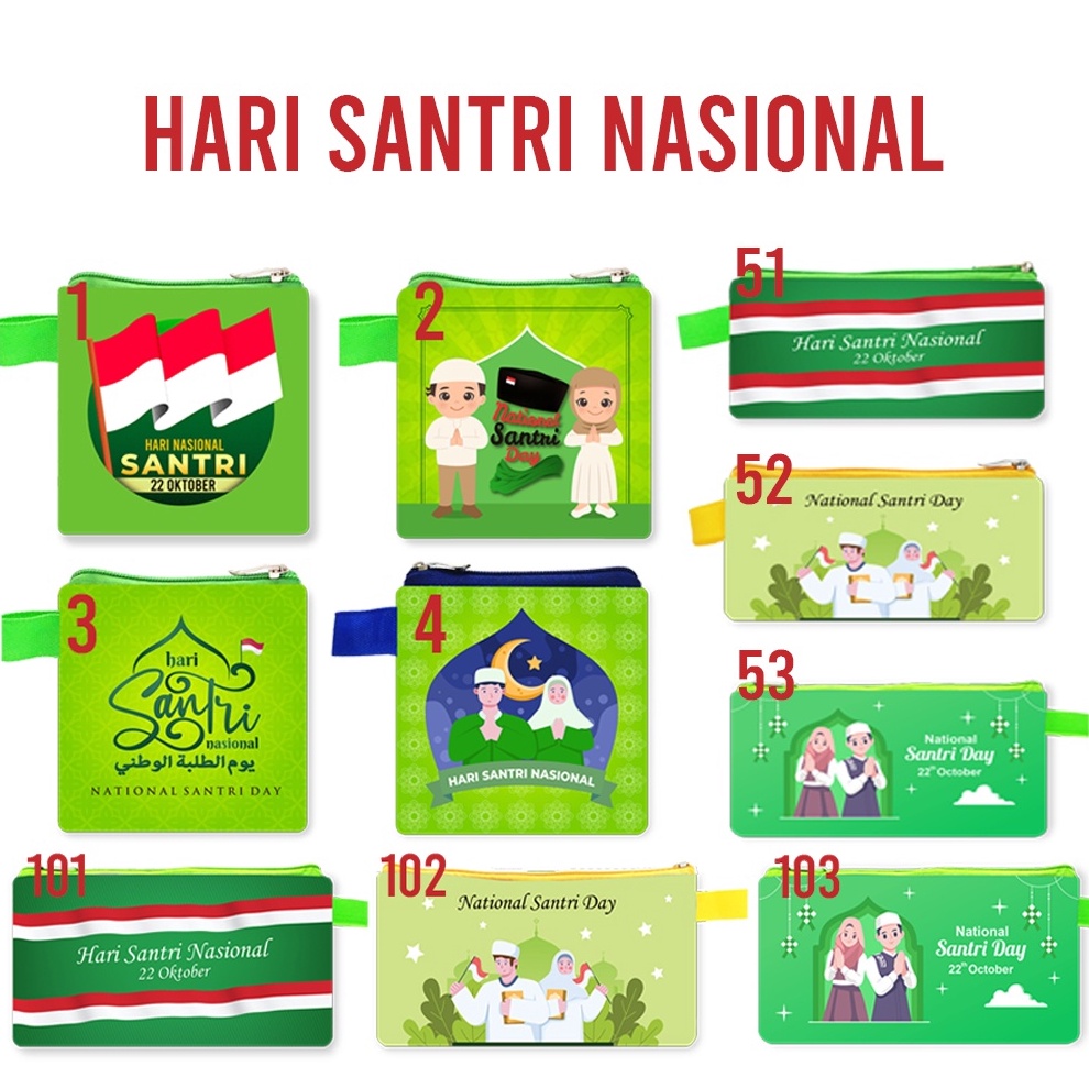 

LUAR BIASA Dompet Hari Santri 22 Oktober Souvenir Hari Santri Dompet Koin Panjang Tempat Pensil