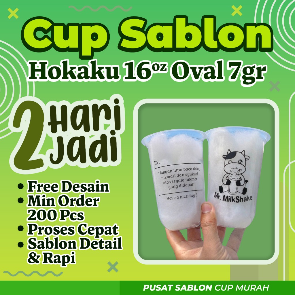 SABLON CUP MURAH HOKAKU 16 OZ OVAL 7GR