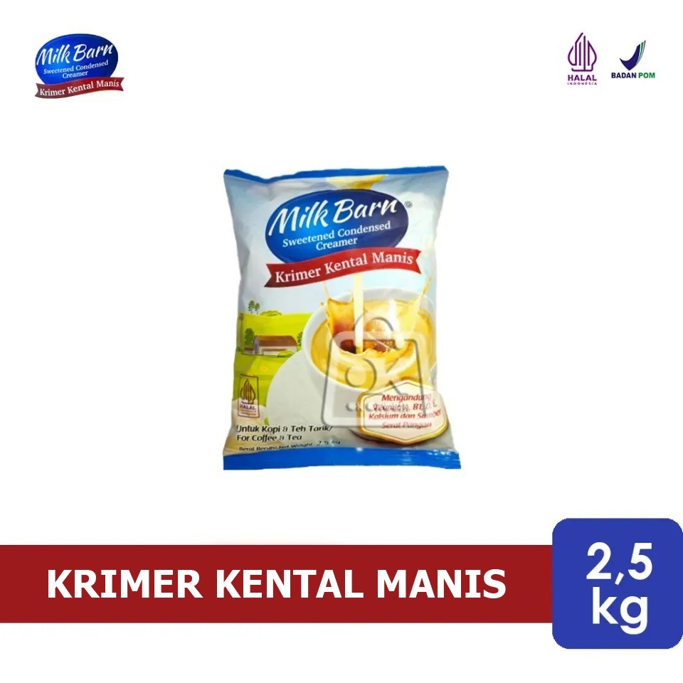 

MILK BARN KENTAL MANIS 2.5KG POUCH DUS ISI 8PCS KHUSUS INSTANT GOSEND