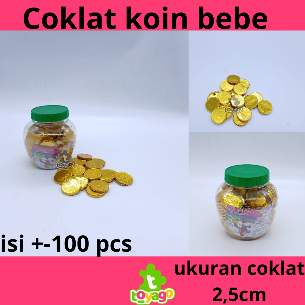 

Coklat koin BEBE/BEBE chocolate coin 300 GR (100 pcs) Grosir Murah