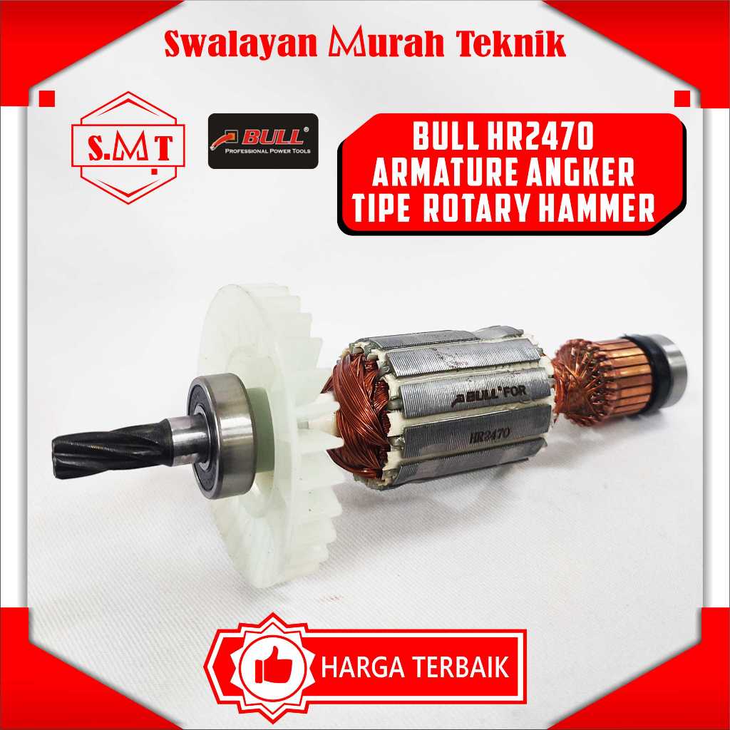 BULL HR2470 HR2460 Armatur Rotor Angkur Angker Mesin Bor Rotary Hammer Makita HR 2470/2460