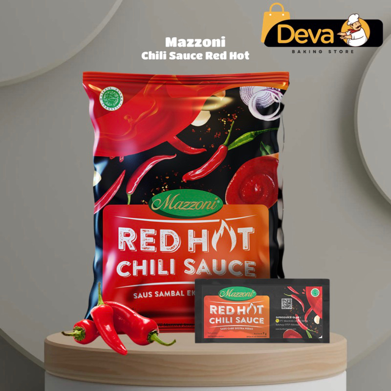 

Mazzoni Red Hot Chili Sauce - Mazzoni Saus Cabe Saset