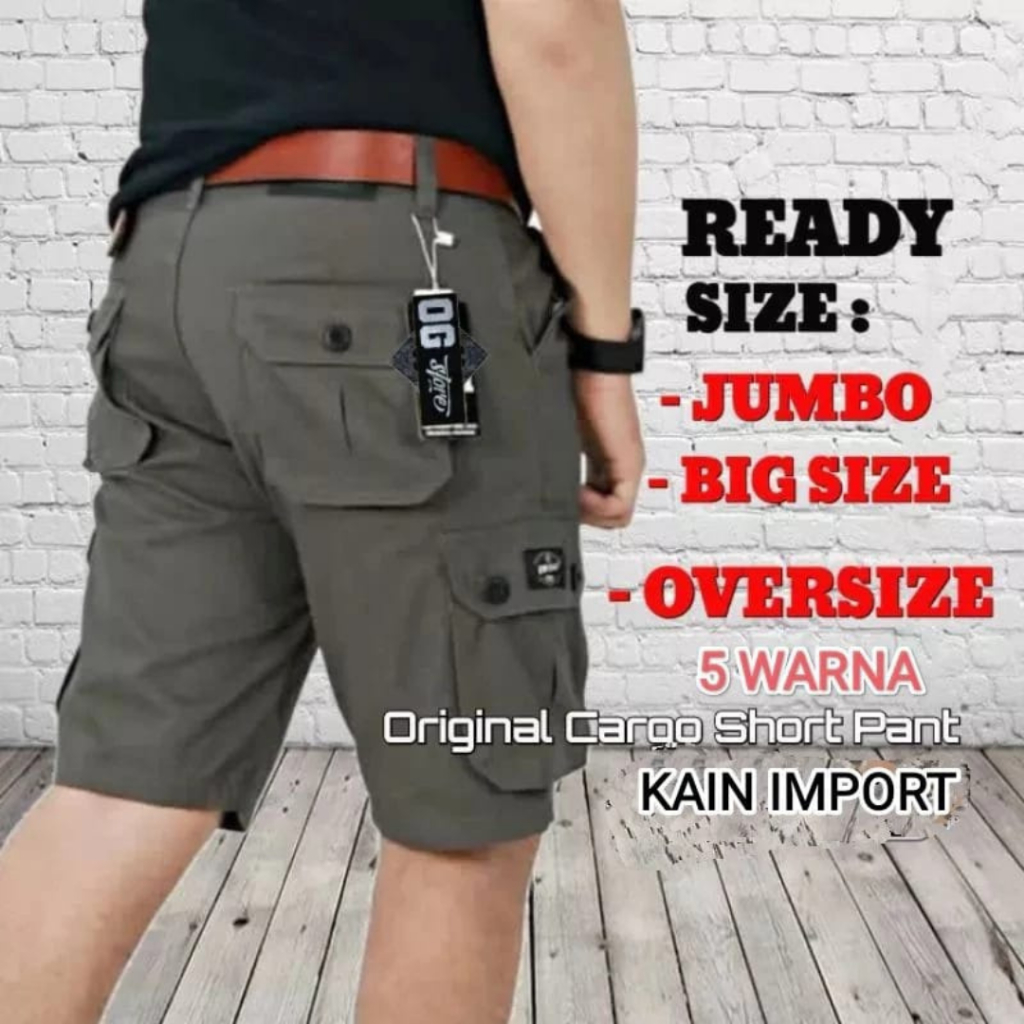 STUSSY - Celana Cargo Pendek Pria ORIGINAL Celana Kargo Pendek Pria Kimpol Pdl Polos Size 27 - 38