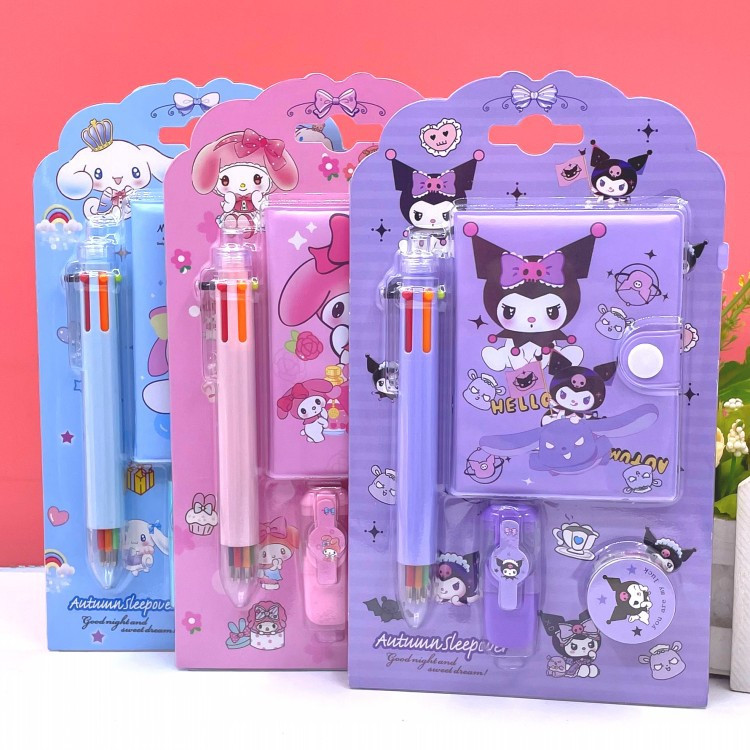 

4 IN1 NOTE BOOK PAD SET buku harian diary karakter sanrio kuromi morol purin JAN 24 81