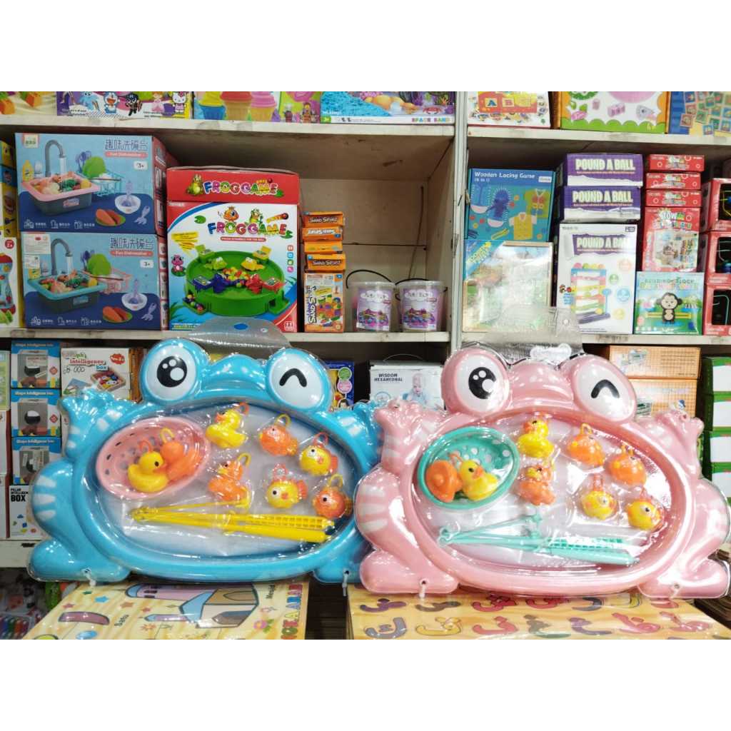 SaranaPeraga- Memancing Ikan Dan Bebek/ Mainan Memancing / Pancing-Pancingan Ikan Bebek Kolam Katak 