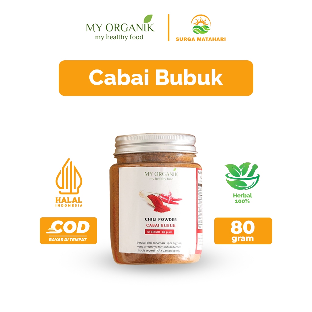 

My Organik Organic Chilli Powder Cabai Kering Bubuk Cabe Halus Murni 100% Asli