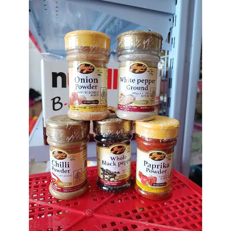 

Jay's Bubuk Merica Putih Cabe Bubuk Bawang Putih Bawang Bombay Paprika Bubuk Jahe Bubuk