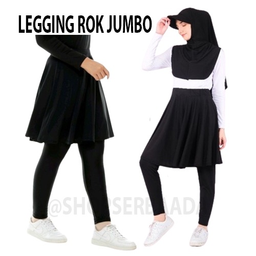 Legging Rok Olahraga Wanita Jumbo Polyester Spandex Skirt Sport Jogging Renang Sepeda Lari Zumba Sen