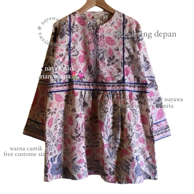 Batik Nayawa || Danesa Blouse Batik Modern || Batik Simple || Blouse Batik Modern