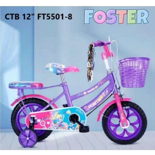Sepeda anak Cewek BMX Mini Centrum & Mini Pvc Foster Ukuran 12 Inch