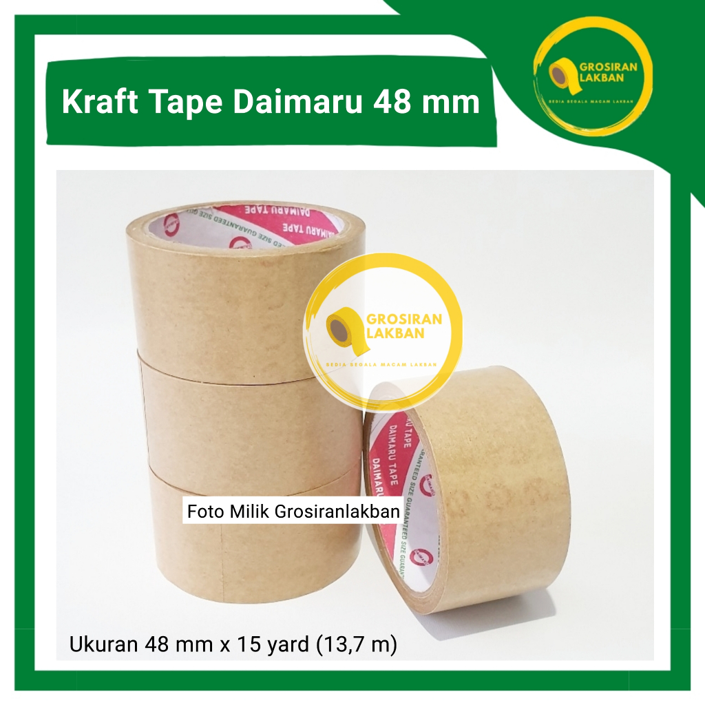 

Kraft Tape Masking Tape 2 Inch Daimaru uk 48mm x 15y Lakban Kertas