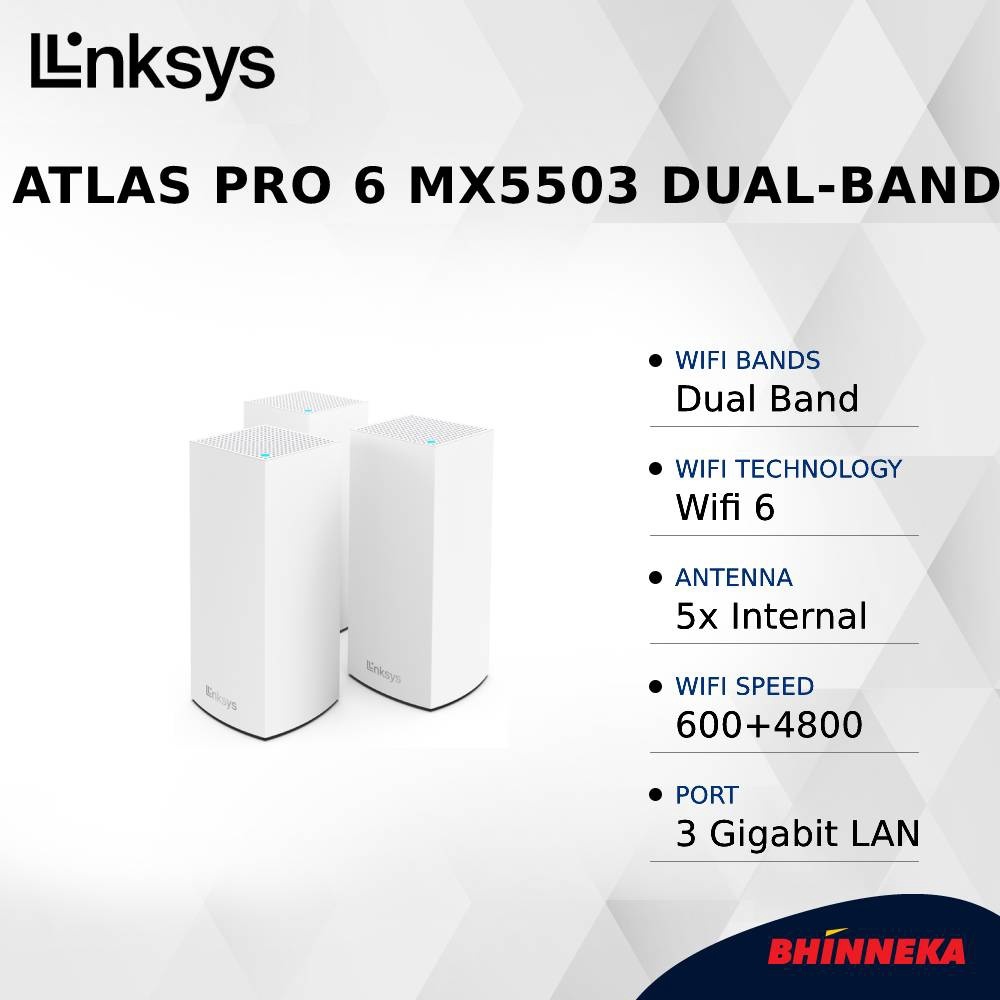 linksys MX5503 - Dual-Band AX5400 Mesh WiFi 6 System