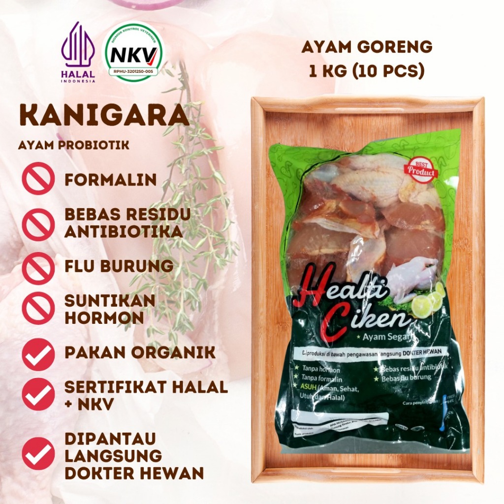 

HEALTI CIKEN AYAM GORENG MARINASI HALAL HEALTHY CHICKEN 0,9-1KG