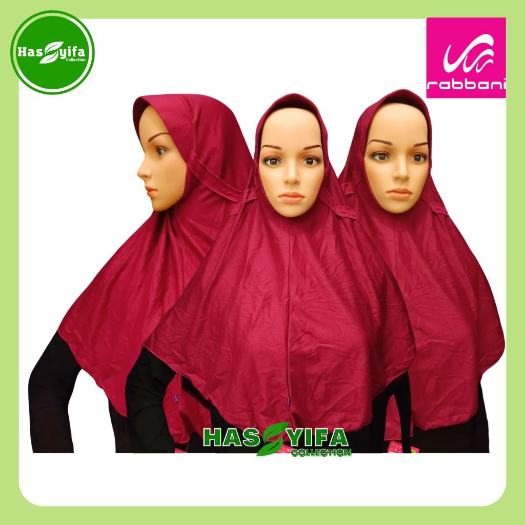 Kerudung Instant Rabbani Anak Sekolah Innova Lx Merah Maroon
