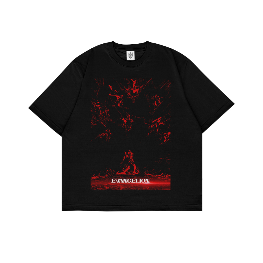 KAOS BAJU EVANGELION RED| T-SHIRT OVERSIZE HITAM STYLE Y2K VINTAGE BOOTLEG GRUNGE | PRIA WANITA DEWA