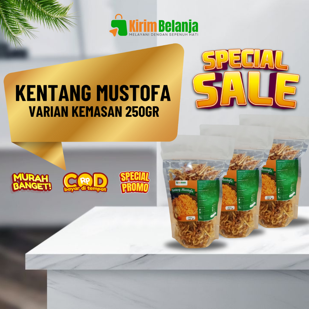 

Kentang Mustofa 250gr kemasan keripik kering kentang mustofa kripik kentang mustofa pedas manis gurih