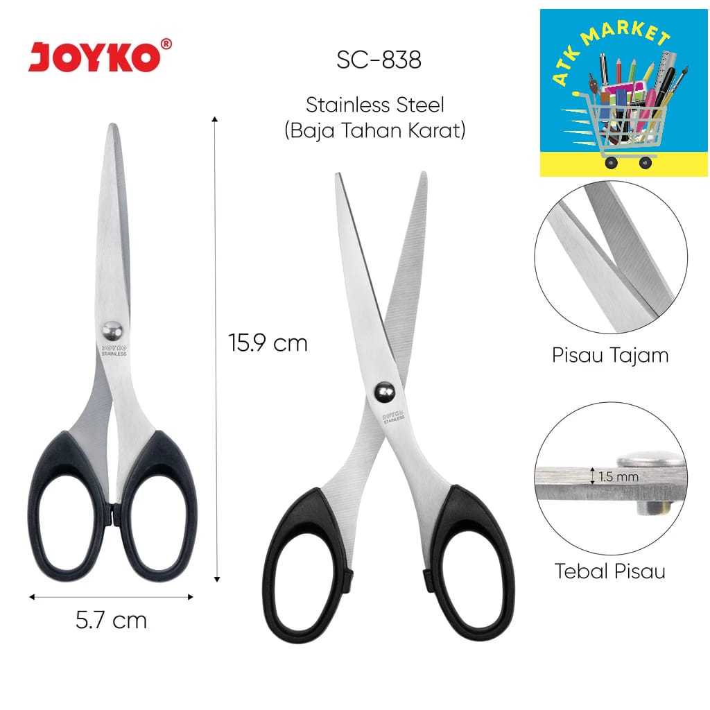 

Gunting / Scissor JOYKO Sedang / medium SC838
