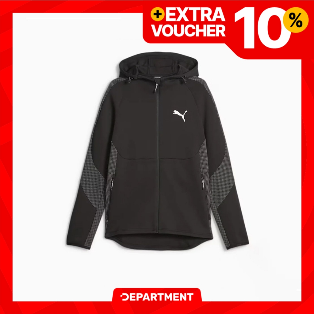 PUMA Hoodie Pria EVOSTRIPE FULL-ZIP HOODIE 67593001 ORIGINAL