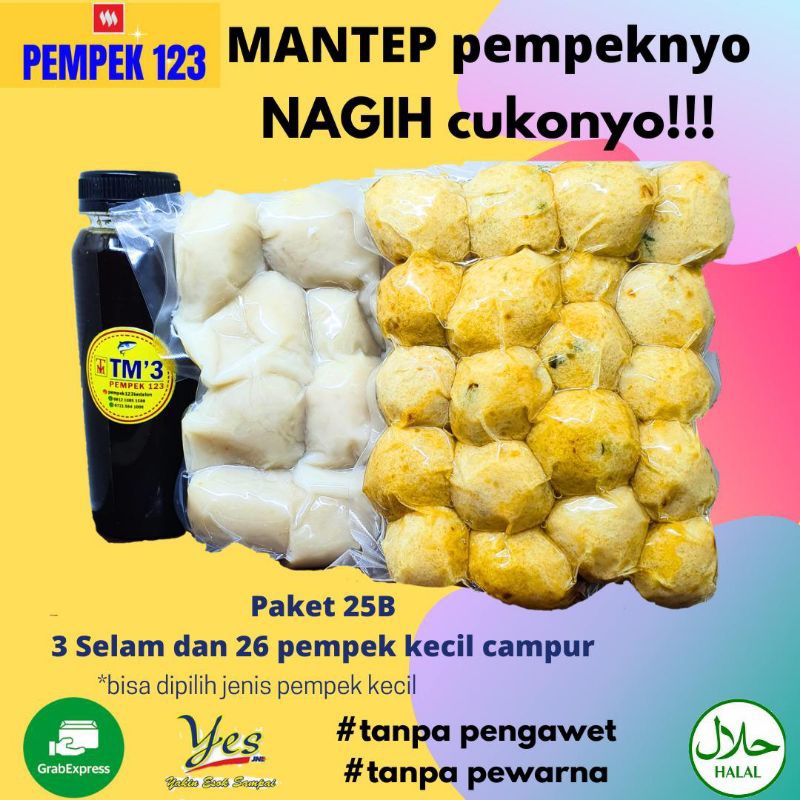 

Pempek Lampung Empek Palembang Asli Frozen 123 Premium Paket 25B Vakum/Beku