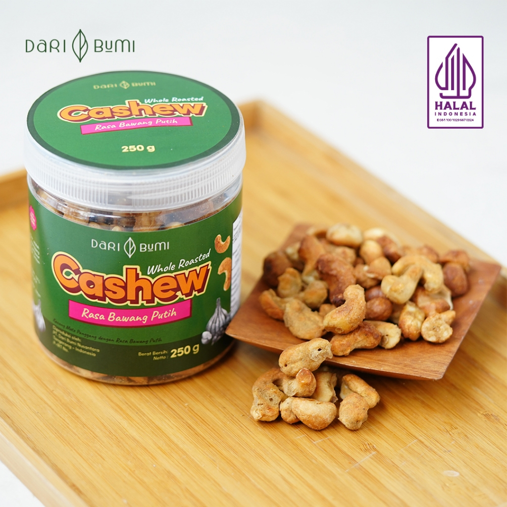 

Dari Bumi Kacang Mete Rasa Bawang Putih 250 Gram Whole Roasted Cashew Garlic