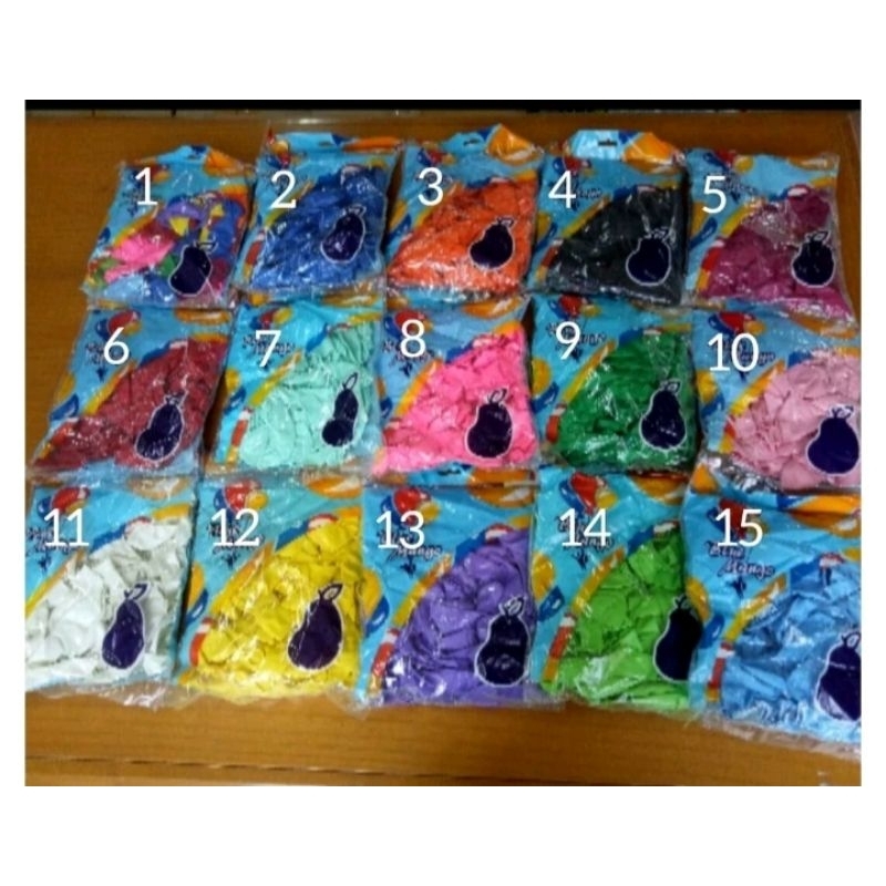 Balon Latex Doff Warna Biru 12 Inch Isi 100 untuk Dekorasi Pesta