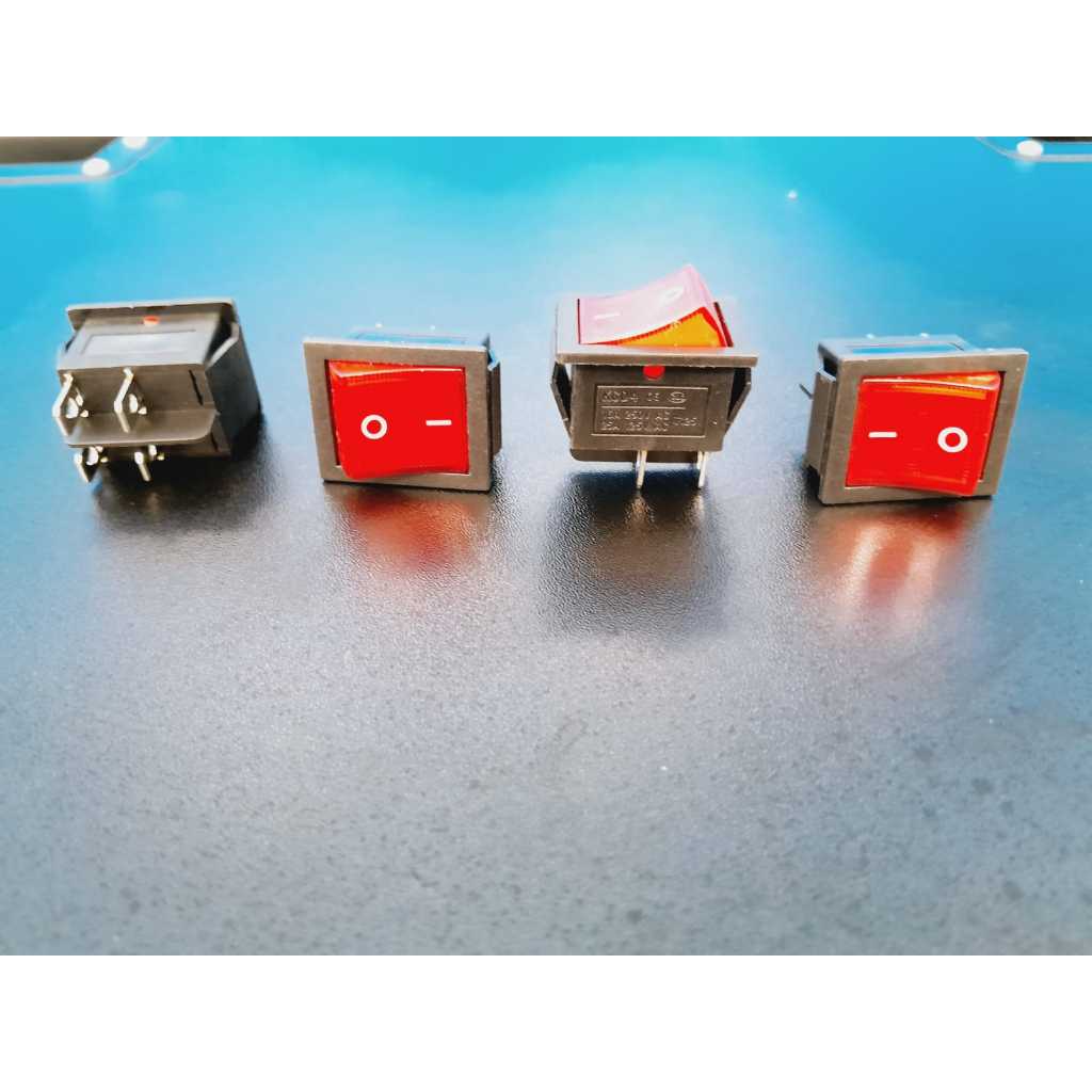 Switch / Saklar Lampu Tombol Merah / Tombol Lampu / Saklar ISI 4
