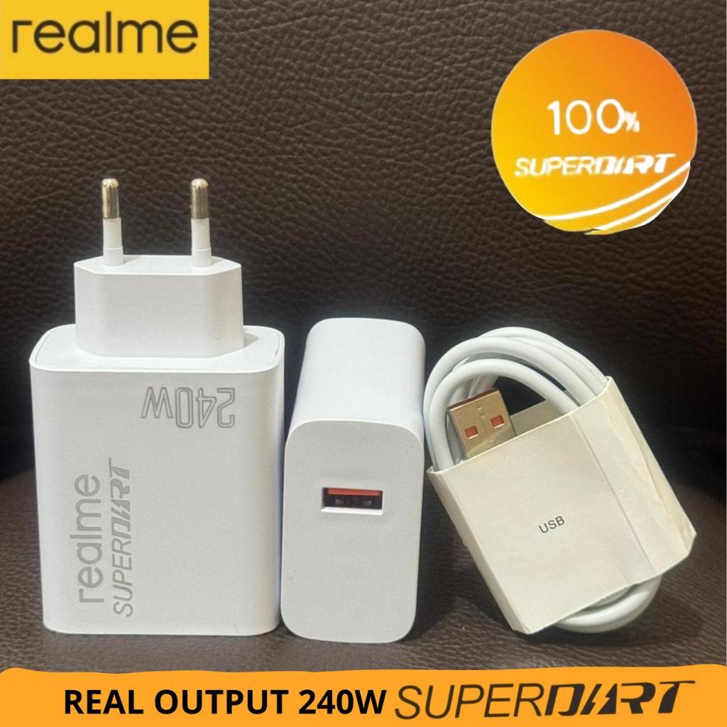 Charger Realme C53  C15 Original 100% Fast Charging 240Watt Micro USB 240W / Charger realme superdar