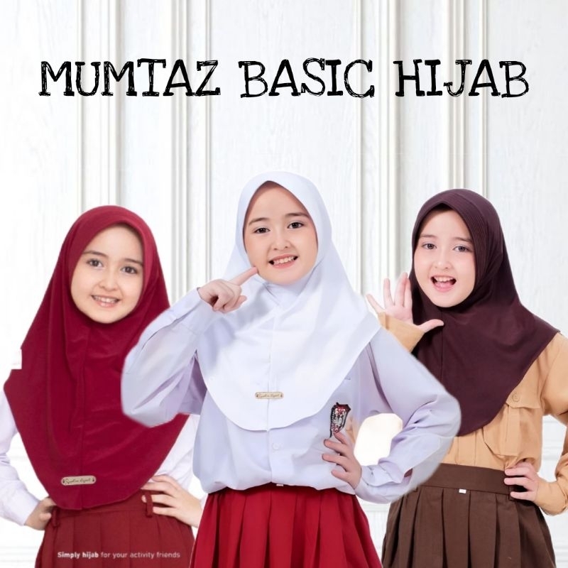 mumtaz basic hijab/ hijab anak tk/ hijab anak sd/ hijab sekolah / hijab putih sekolah