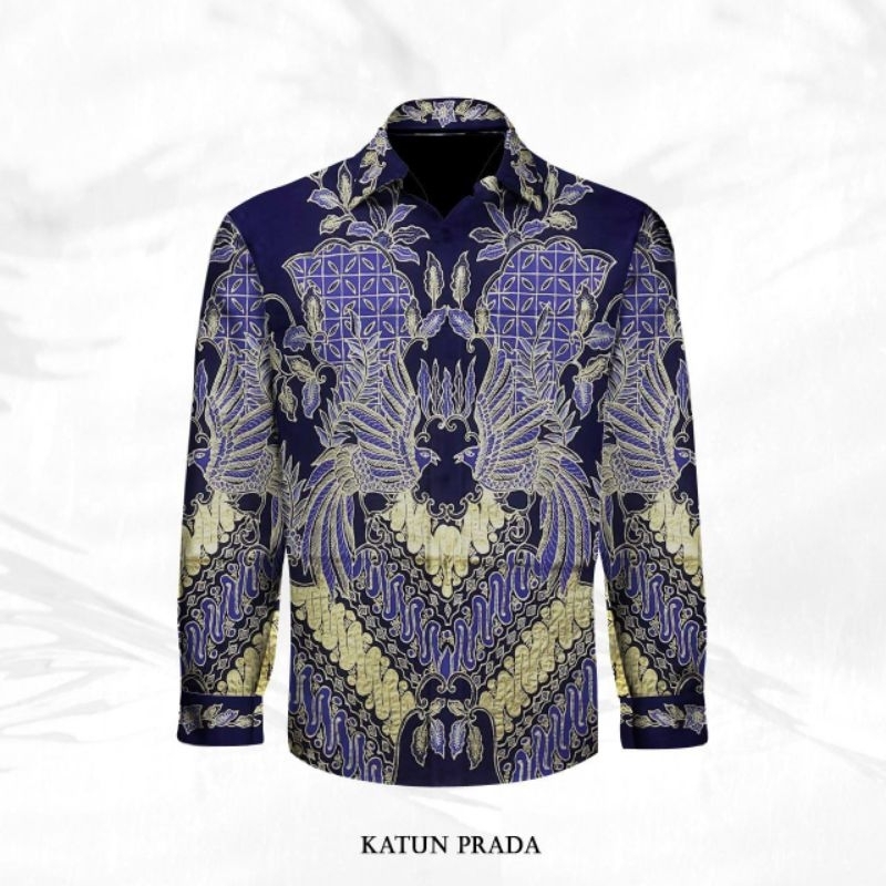 kain batik katun prada,batik tulis asli pekalongan,pola kemeja pria,original,mewah,elegan,eksklusif,