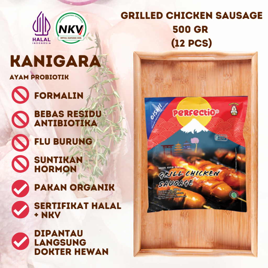 

PERFECTIO SOSIS AYAM 500GR GRILL CHICKEN SAUSAGE INSTAN
